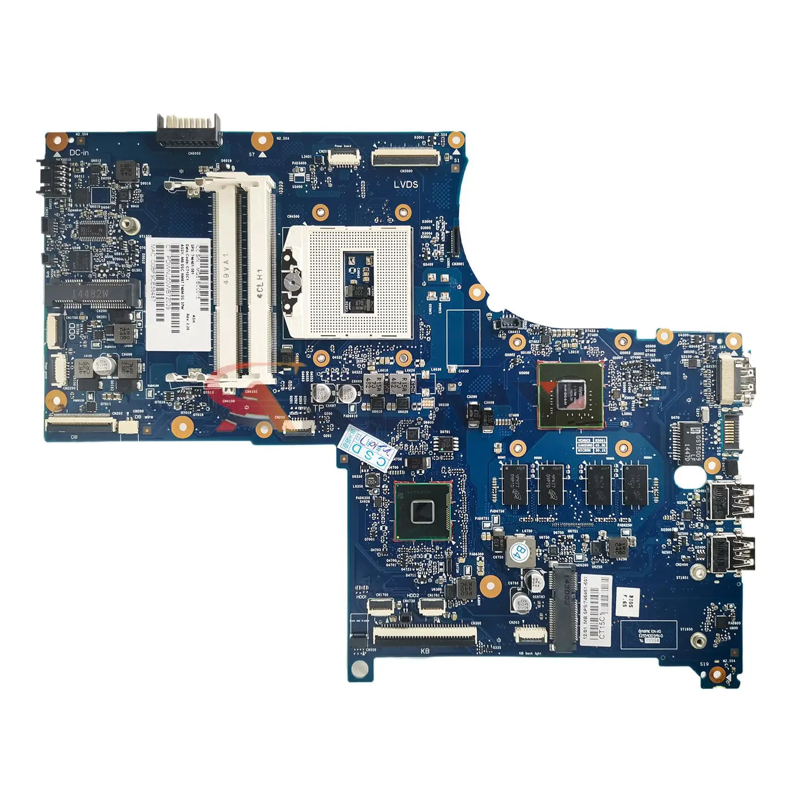 HP ENVY 17 17-J 840M 2GB Grāmatiņa Mainboard 773371-501 6050A2549801 SR17D N15S-GT-S-A2 DDR3 Klēpjdators Mātesplatē Attēls 1
