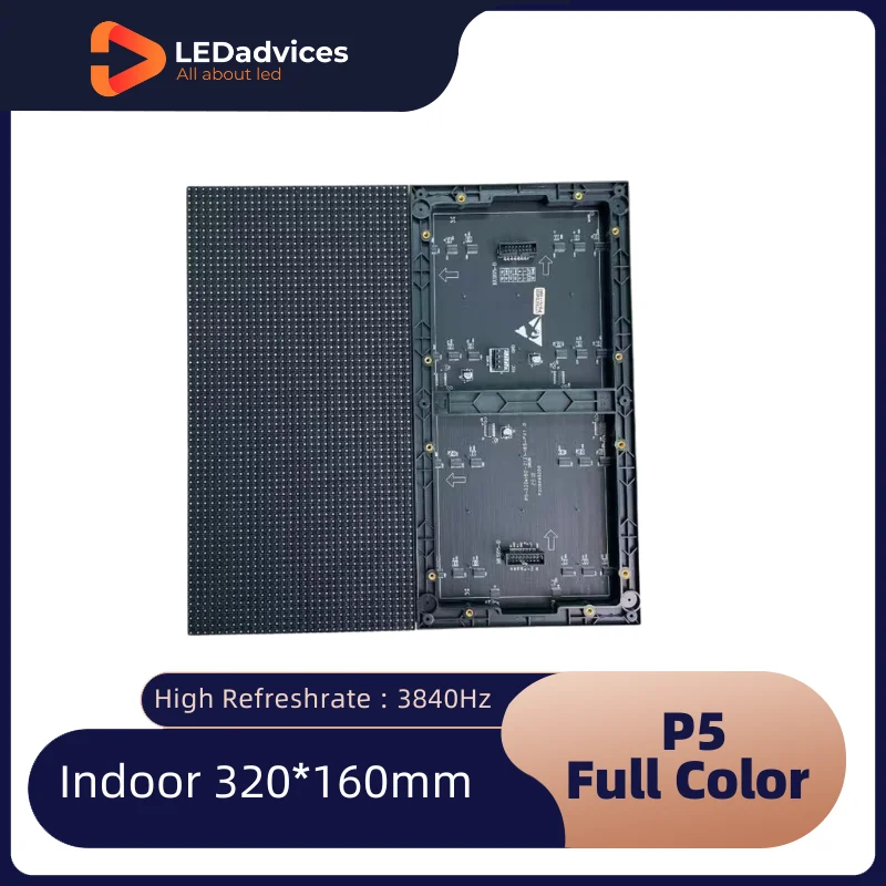 P5 Karstā Pārdošanas Pilnu Krāsu SMD1515 320x160mm LED Modulis Iekštelpu Video Displejs Mūris 3840Hz Noma Fiksētu Instalēšanas Ekrāns Attēls 0