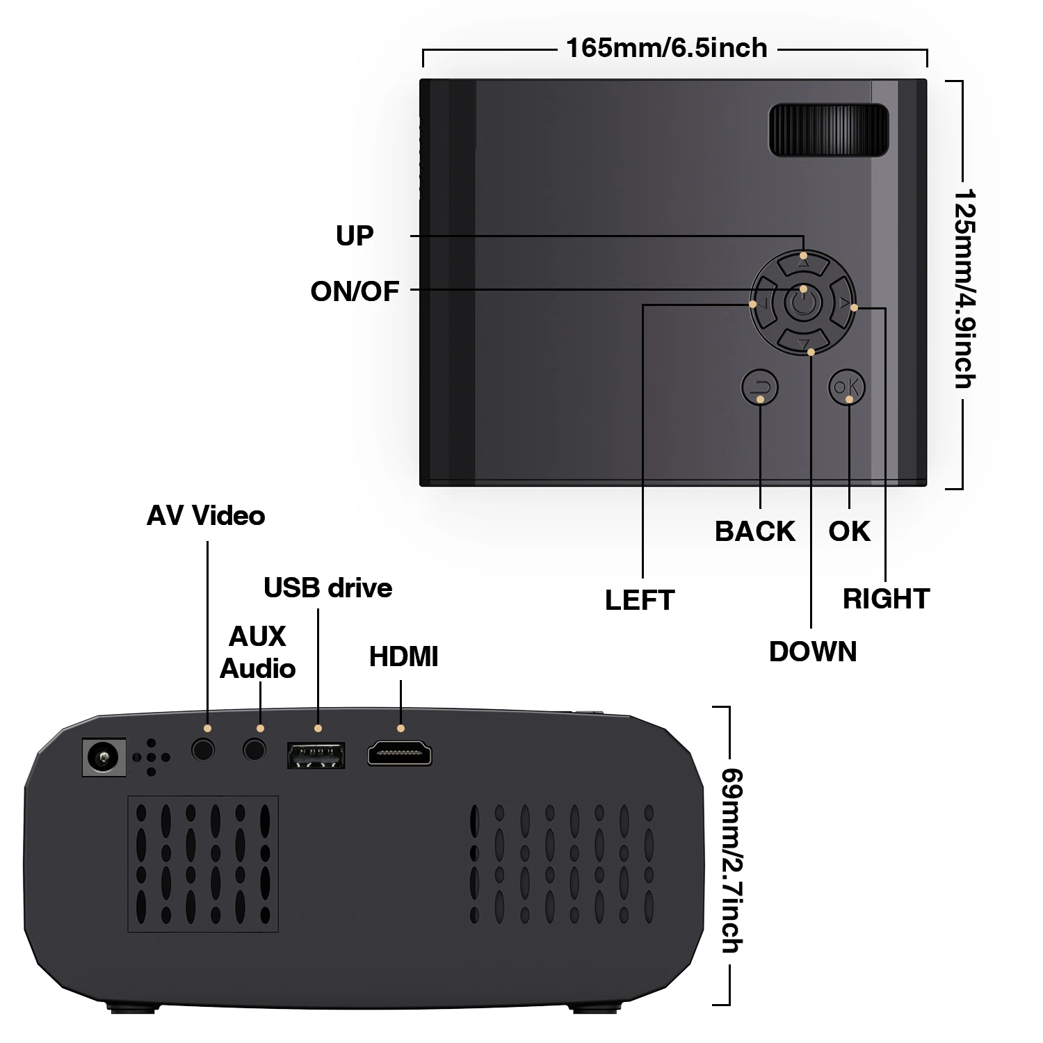 Polaring P7 1080P Android Pilnībā dekodēt 4K Projetor Dual 6G Wifi 13000 Lm 300Ansi Kino Mājas 6D Keystone HDMI Proyector Attēls 5