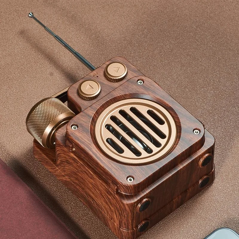 Retro Skaļrunis Bluetooths Bezvadu Subwoofer, Āra Portatīvo Spēcīgs Bass Radio Virtuves Galda Guļamistaba Tusiņu Skaņu Kaste Attēls 3