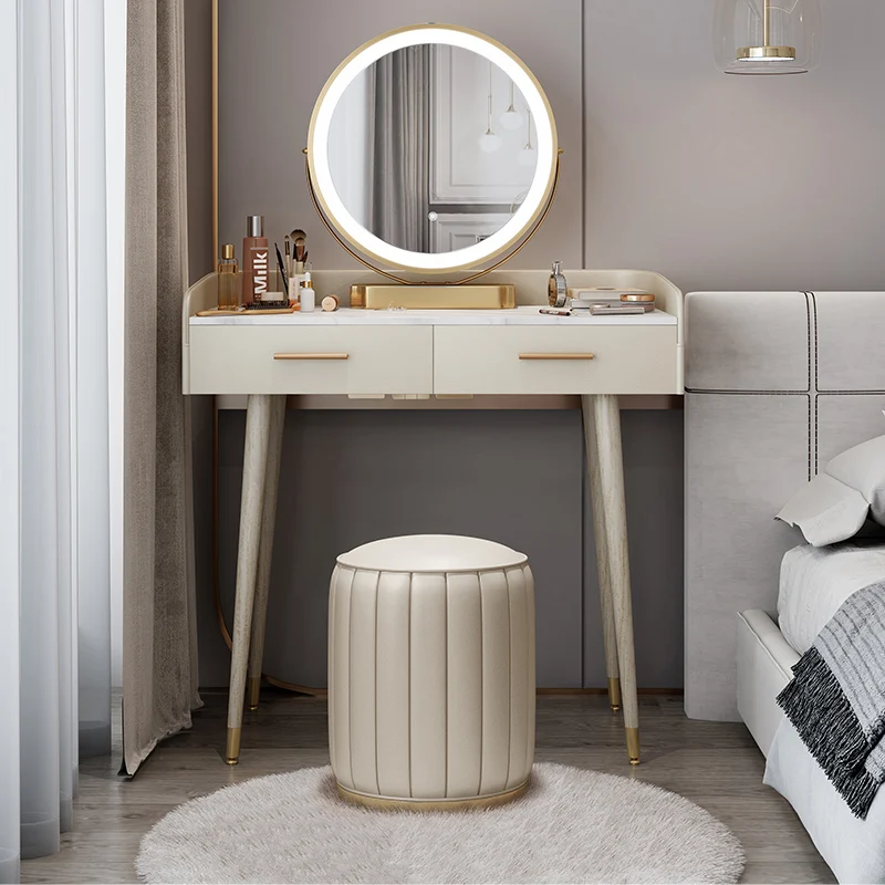 Skandināvijas Premium tualetes galdiņš Grims Galda Luksusa Mūsdienu Minimālisma Baltā Tāfele Dizainers, Galdi, Guļamistabas Mēbeles XF30YH Attēls 3