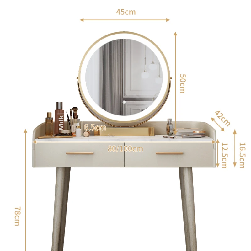 Skandināvijas Premium tualetes galdiņš Grims Galda Luksusa Mūsdienu Minimālisma Baltā Tāfele Dizainers, Galdi, Guļamistabas Mēbeles XF30YH Attēls 5