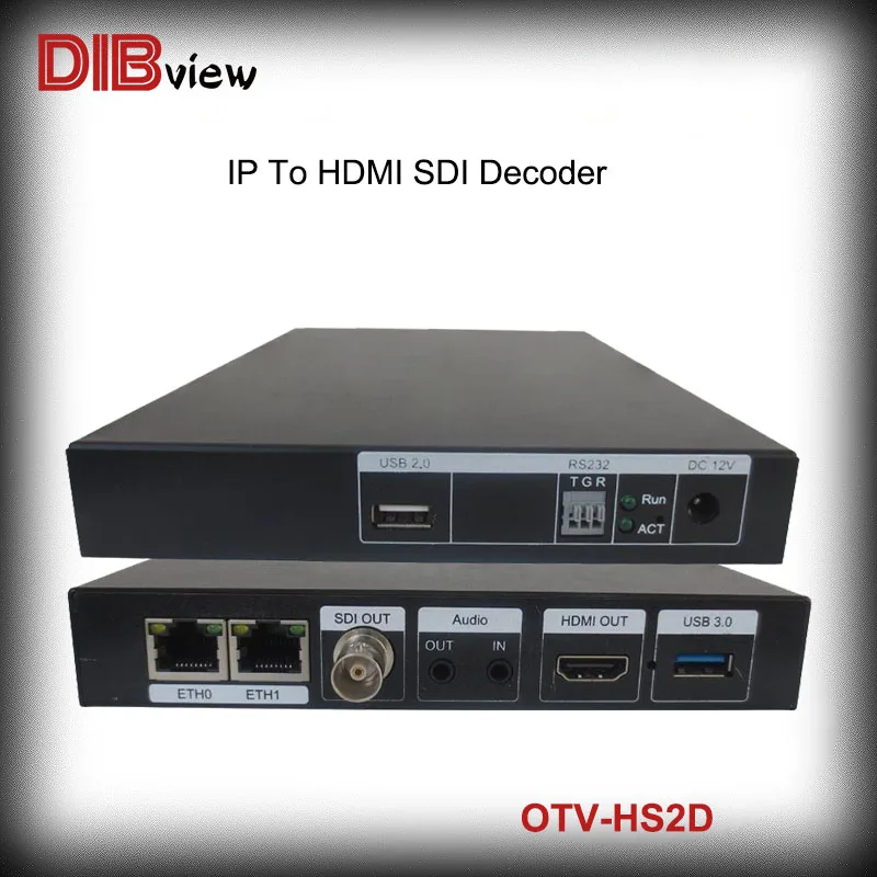Dibview 2CH H. H. 264 265 IPTV HDMI SDI Video Straumēšanas Audio Decoder dzīvo facebook youtube Attēls 0
