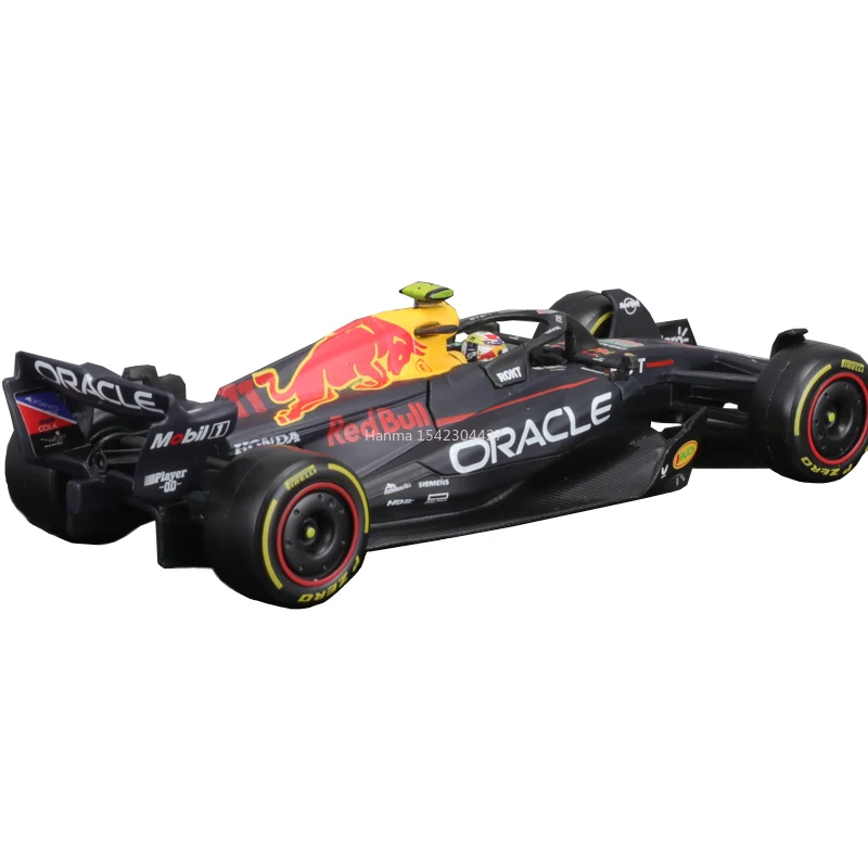 Bburago 1:43 F1 Red Bull Racing RB19 Čempions 1# Verstappen #11 Perez Sakausējuma Auto Die Cast Auto Modeļa Rotaļlietu Kolekcija Ziemassvētku Dāvanu Attēls 2