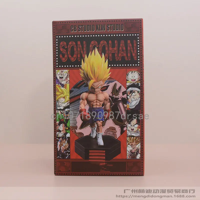 Dragon Ball Anime Attēls Boksa Muskuļu Gohan PVC Rotaļlietas Modeļa DBZ Darbības Rādītāji Kolekcionējamus Statuja, Fitnesa Gohan Statuetes Dāvanas Attēls 5