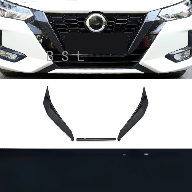 Priekš Nissan Sylphy 2020 2021 2022 Priekšējais Bamperis Molding Grils Apdares Vāka Uzlīmes Rotāt Auto Piederumi Attēls 0