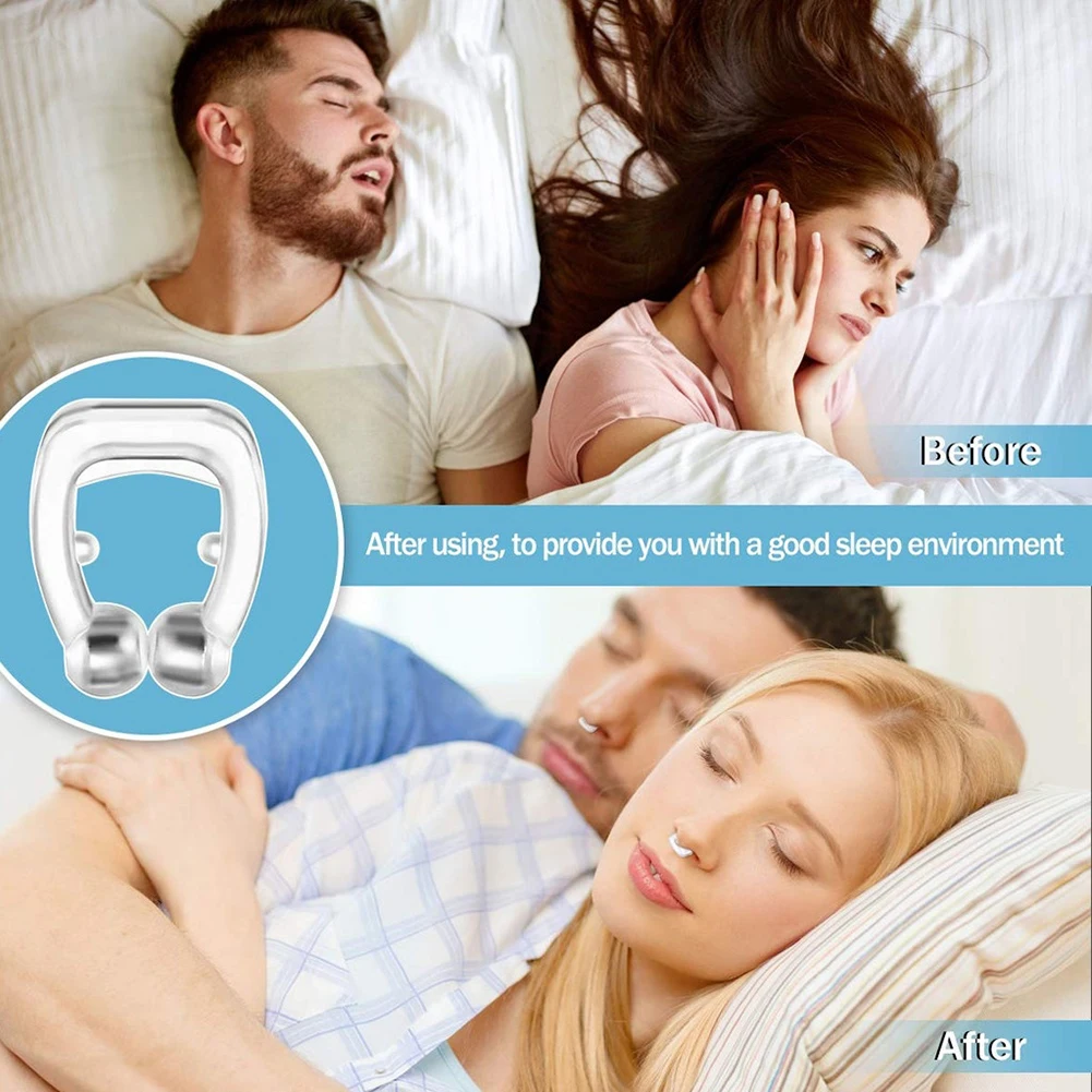 300p Silikona Magnētisko Anti-Snoring Deguna Klipsi Miega Atbalstu Krākšana Plug-Ceļojumu Mājas Tiešās Pārdošanas veselības Aprūpes Krākšana Anti-Snoring Attēls 1